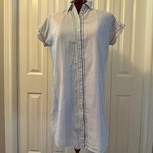 Madewell striped shirt dress